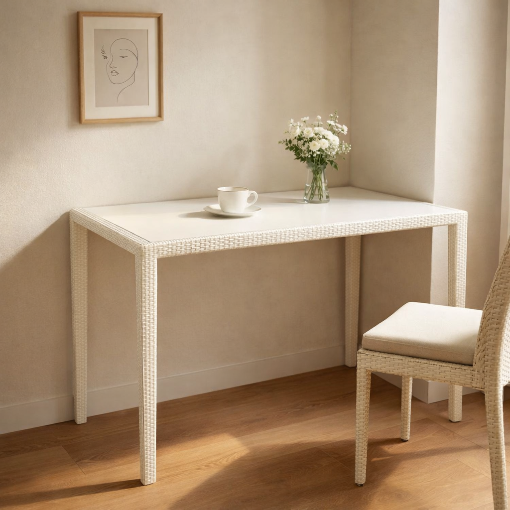 DINING TABLE 180 X 90 CM WITH GLASS TOP (AHO/030/002)