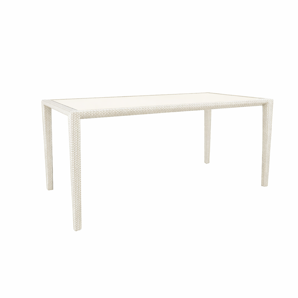 DINING TABLE 180 X 90 CM WITH GLASS TOP (AHO/030/002)