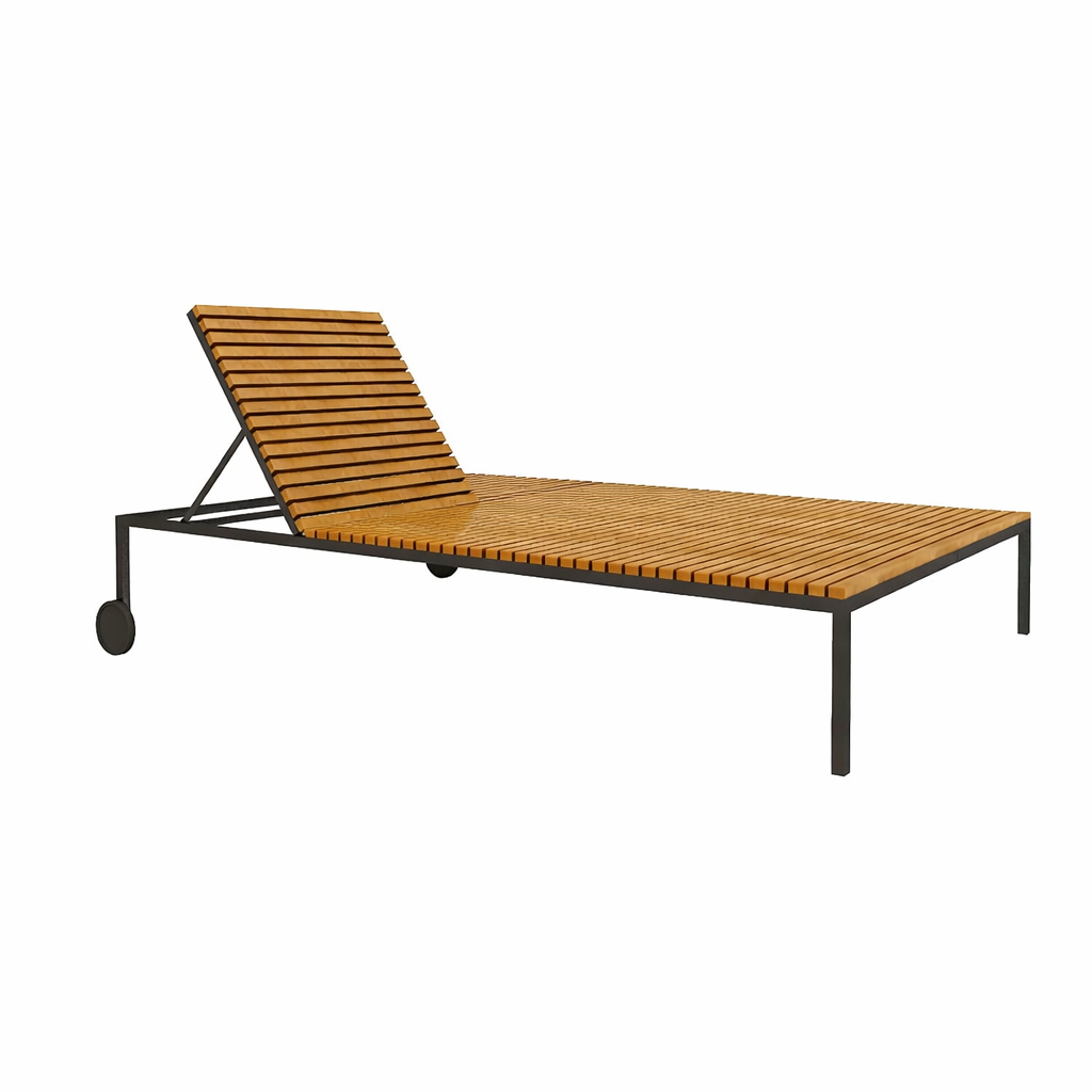 DOUBLE SUNLOUNGER WITH CUSHION (AHO/045/024)