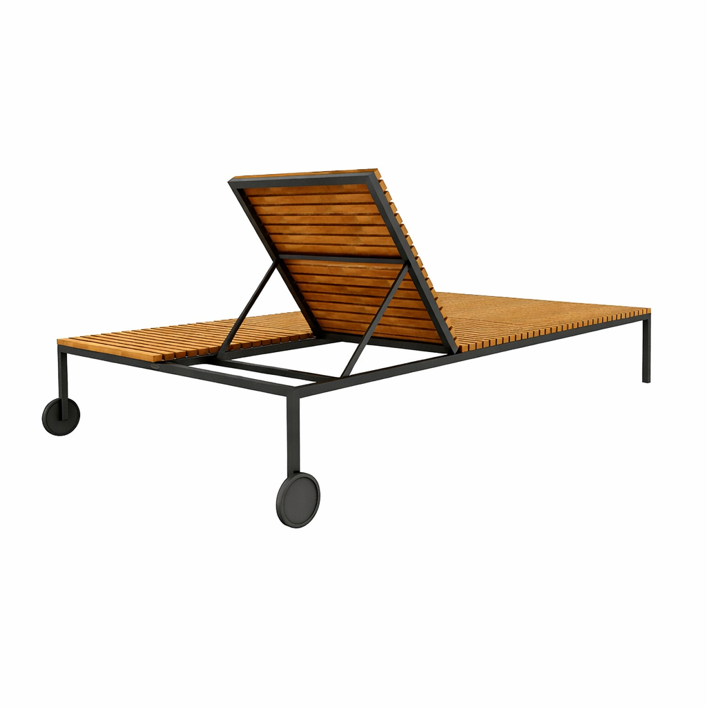 DOUBLE SUNLOUNGER WITH CUSHION (AHO/045/024)