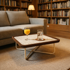 COFFEE TABLE WITH GLASS TOP (AHO/033/006)