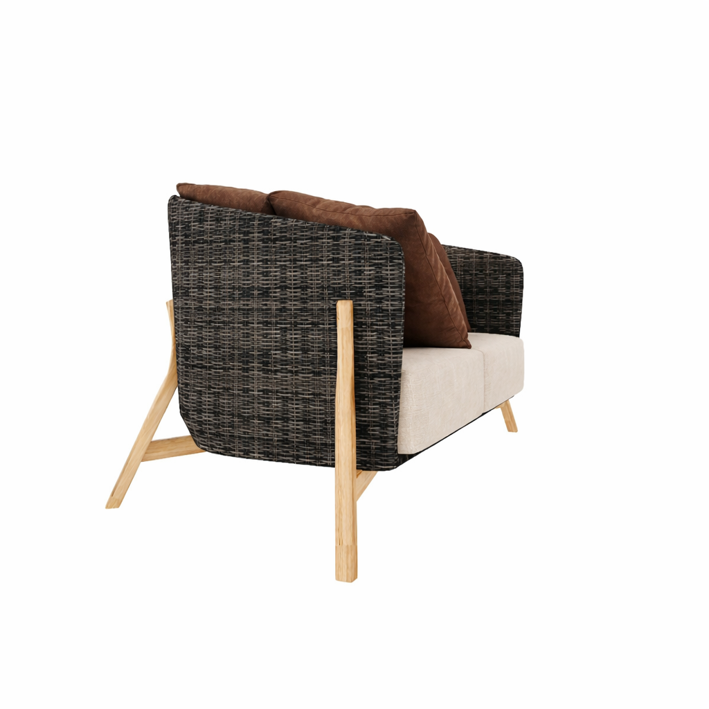 TWO SEATER SOFA WITH CUSHION (AHO/016/004)