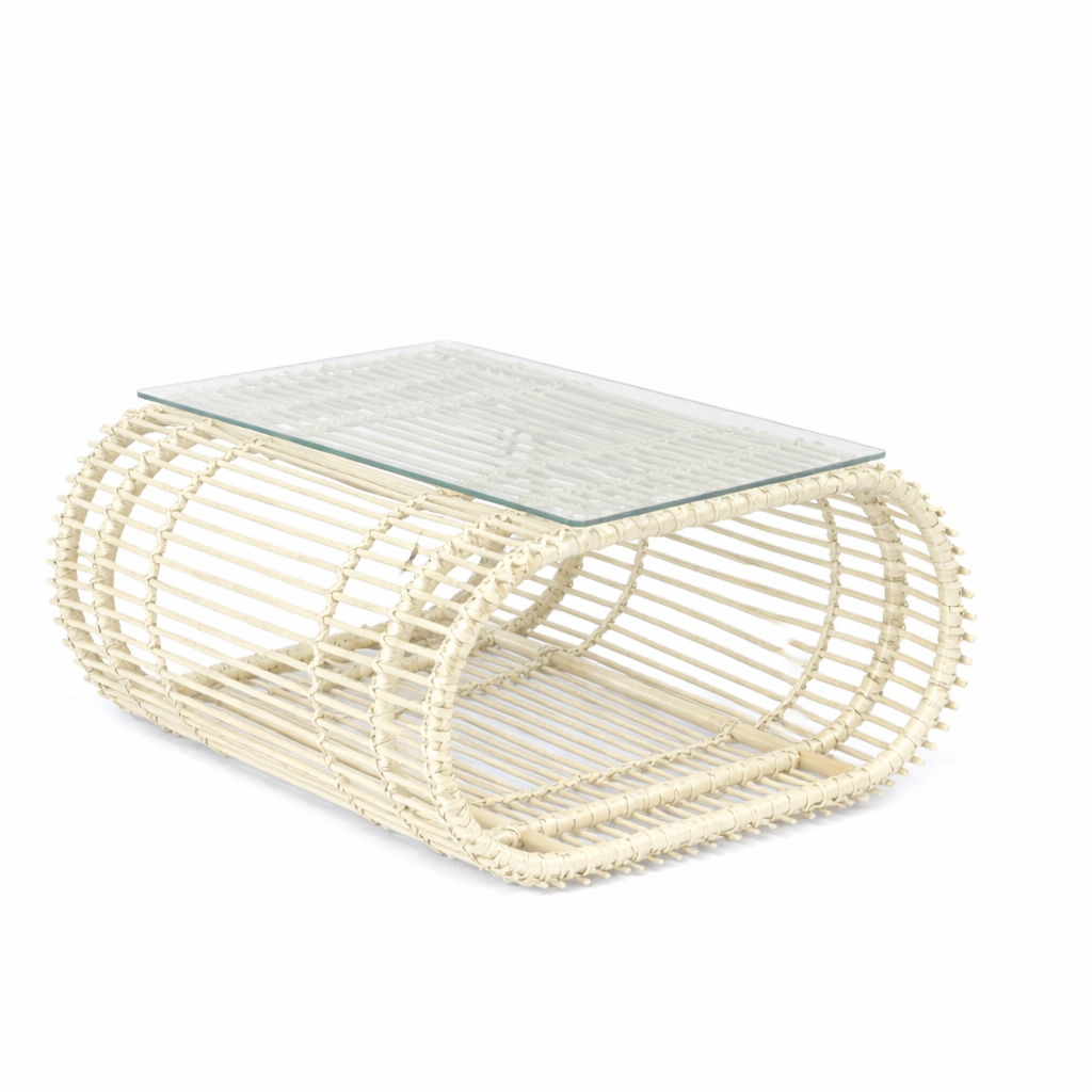 COFFEE TABLE WITH GLASS TOP AHO/087/003