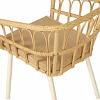 OUTDOOR DINING ARM CHAIR WITH CUSHION (AHO/075/001)