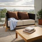 TWO SEATER SOFA WITH CUSHION (AHO/016/004)
