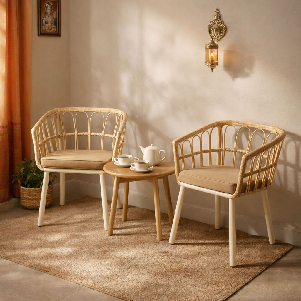 OUTDOOR DINING ARM CHAIR WITH CUSHION (AHO/075/001)