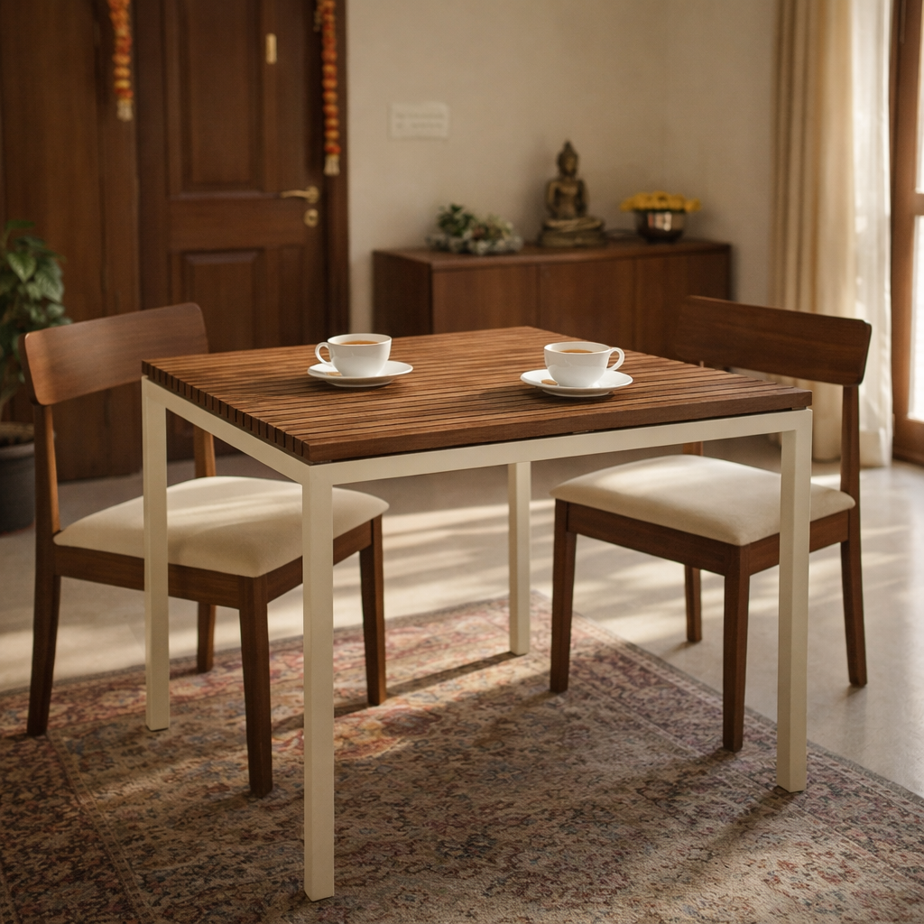 LOUNGE TABLE WITH TEAK WOOD TOP (AHO/045/019)