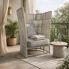 HIGH BACK SINGLE SEATER SOFA WITH CUSHIONS (AHO/041/006)