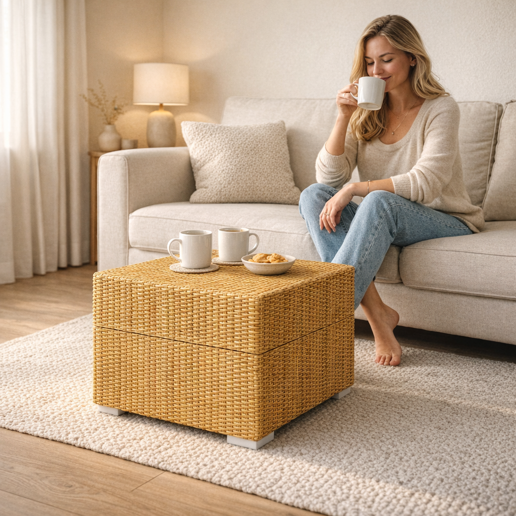 CORNER TABLE WITH GLASS TOP (AHO/022/020)