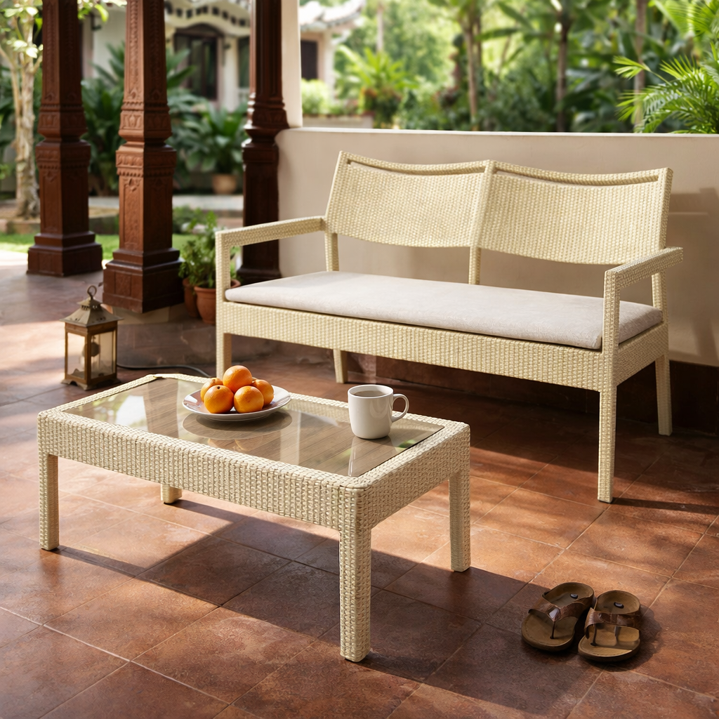 DOUBLE SEATER SOFA WITH CUSHION (AHO/005/013)