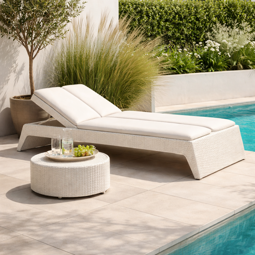 DOUBLE SUN LOUNGER WITH CUSHION (AHO/012/007)