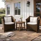FULLY WOVEN SINGLE SEATER SOFA WITH CUSHIONS (AHO/001/018)
