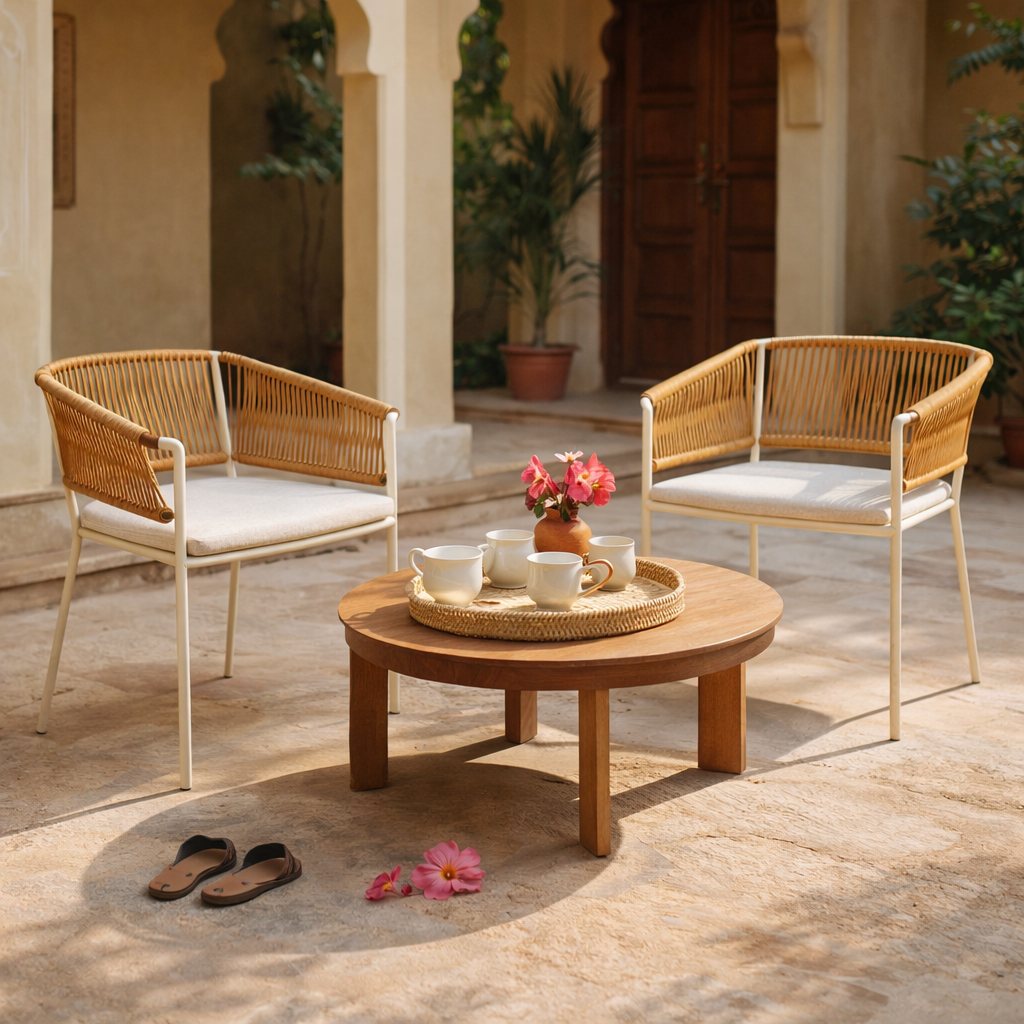 LOW BACK ARMCHAIR WITH CUSHION (AHO/014/002)
