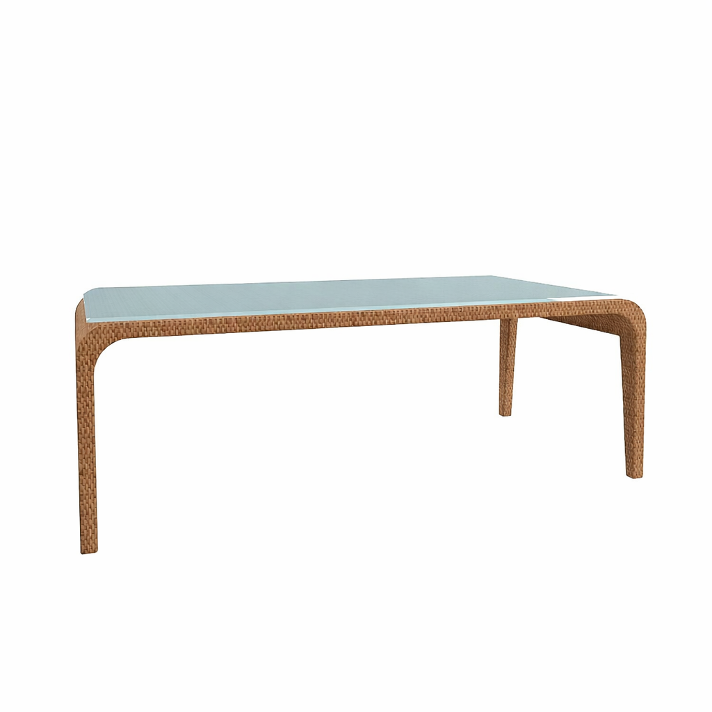 COFFEE TABLE WITH GLASS TOP (AHO/048/011)