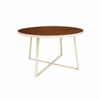 DINING TABLE ROUND WITH TEAK WOOD TOP (AHO/029/008)