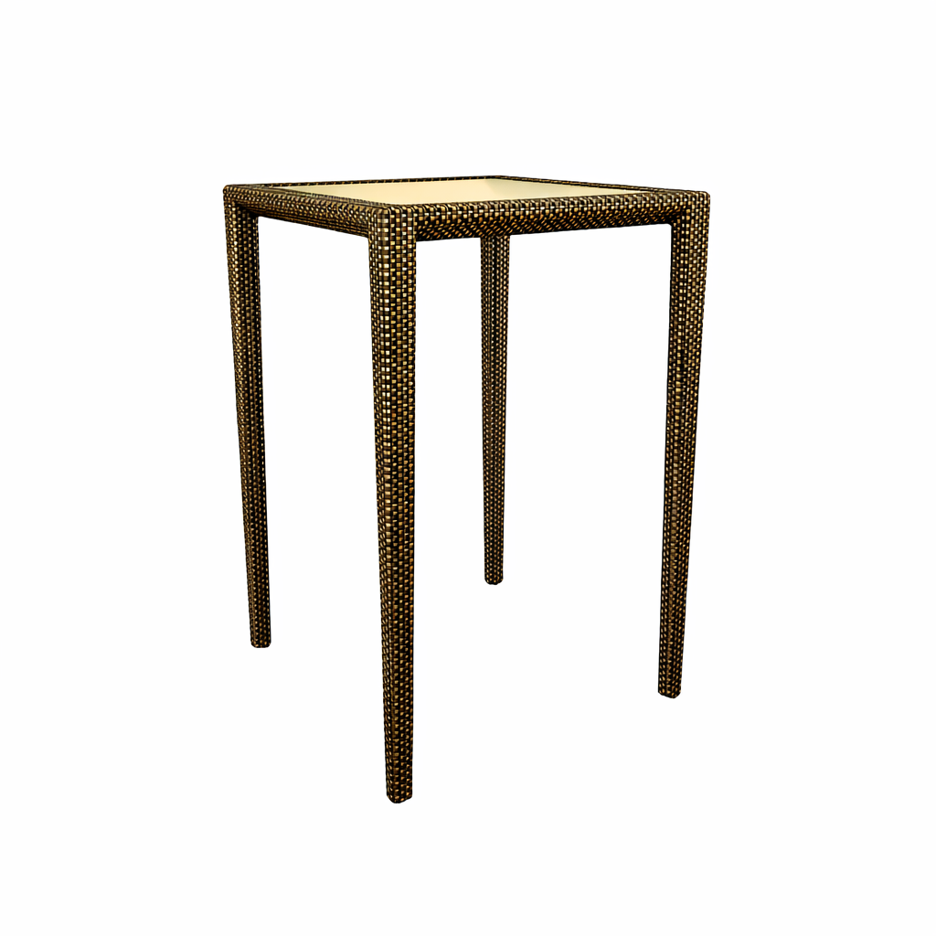 HIGH TABLE 75 x 75 CM WITH GLASS TOP (AHO/030/017)