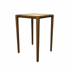 HIGH TABLE 75 x 75 CM WITH GLASS TOP (AHO/030/017)