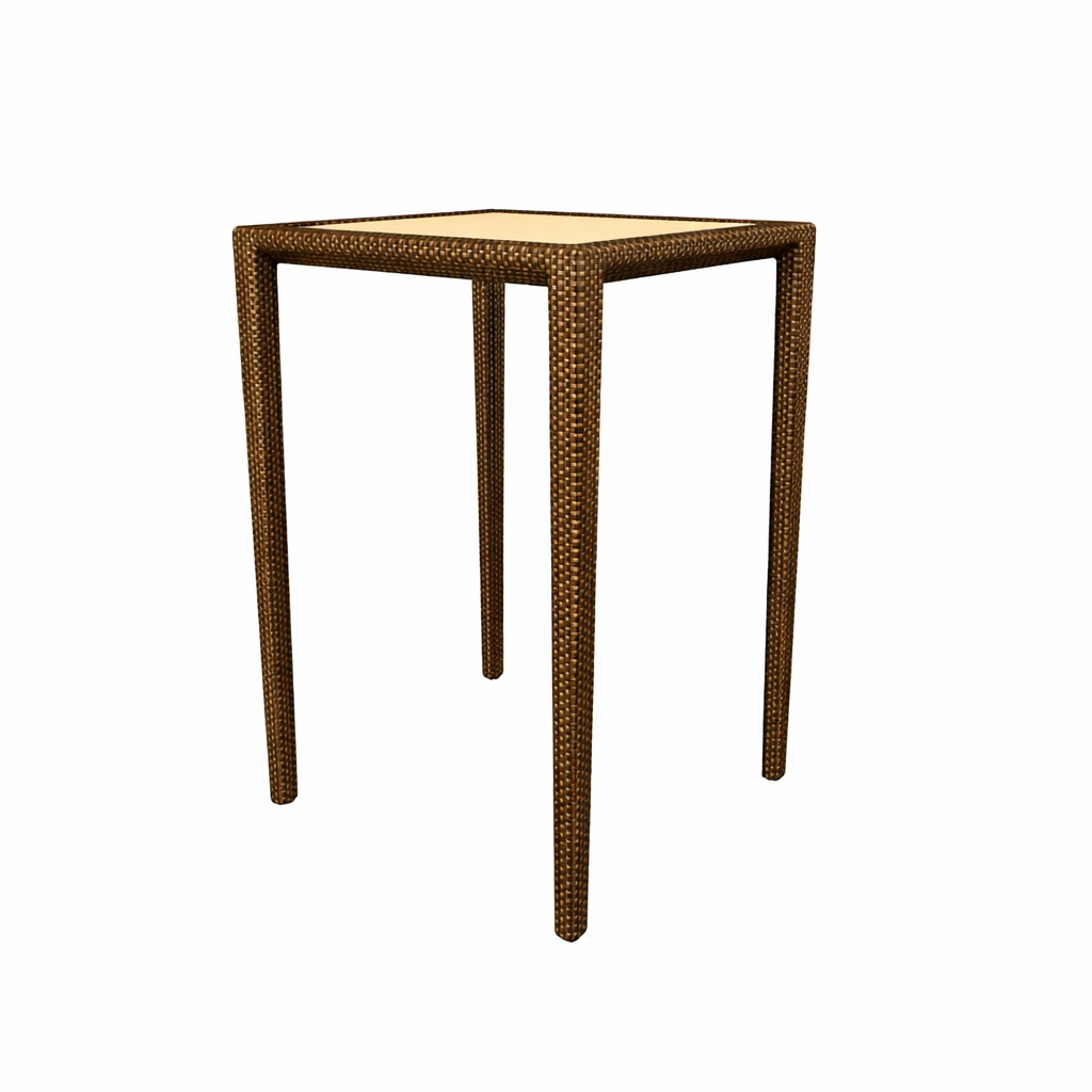 HIGH TABLE 75 x 75 CM WITH GLASS TOP (AHO/030/017)