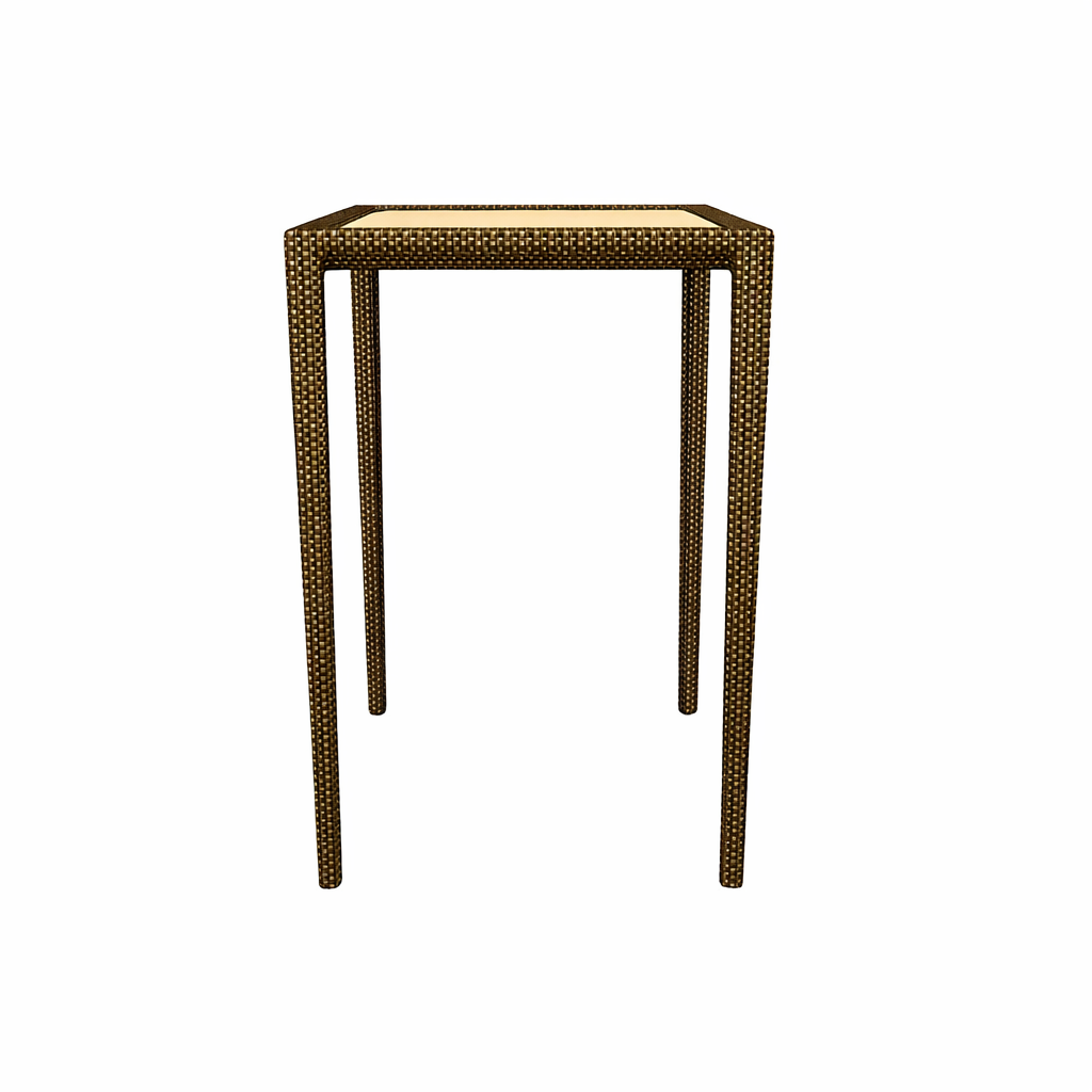 HIGH TABLE 75 x 75 CM WITH GLASS TOP (AHO/030/017)