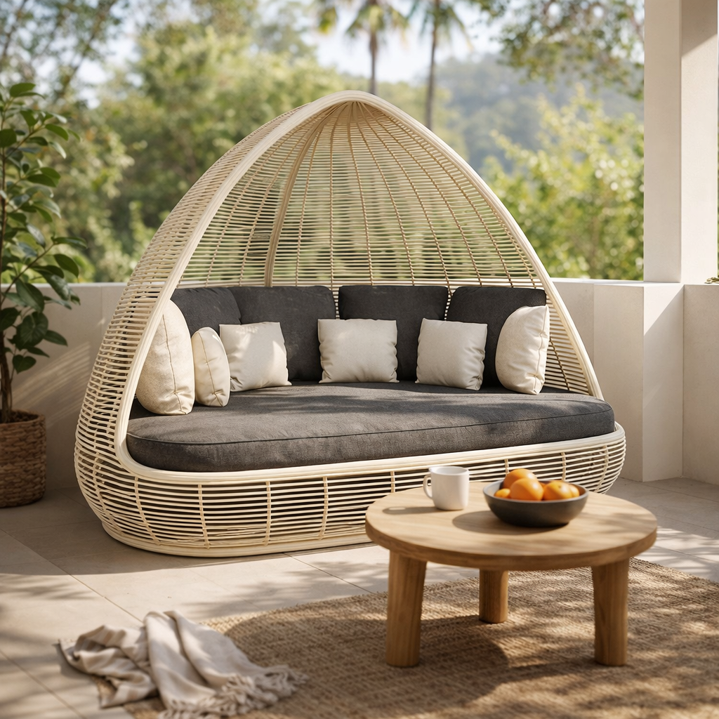 DAY BED WITH CUSHIONS (AHO/062/001)