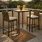 HIGH TABLE 75 x 75 CM WITH GLASS TOP (AHO/030/017)
