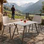 DINING TABLE HPL TOP (AHO/035/004)