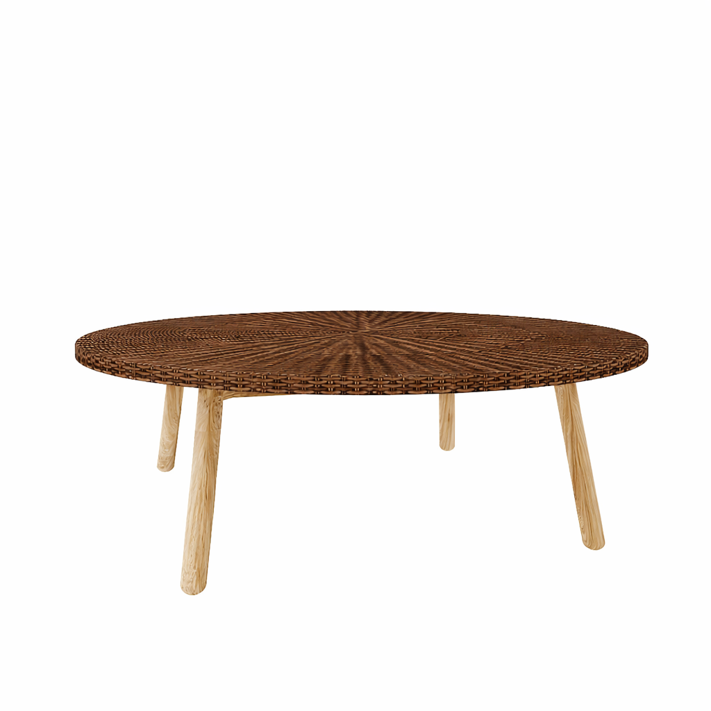 COFFEE TABLE WITH GLASS TOP (AHO/016/011)