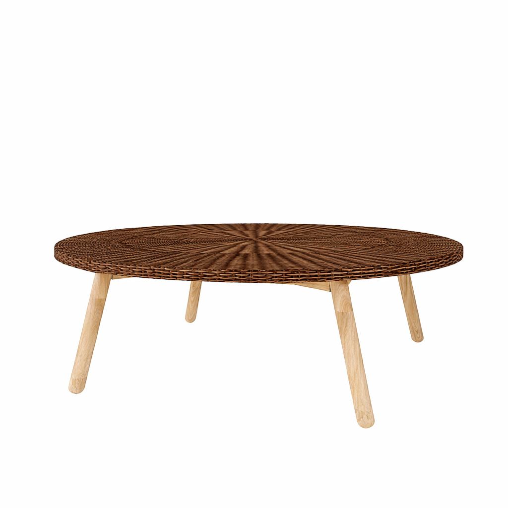 COFFEE TABLE WITH GLASS TOP (AHO/016/011)