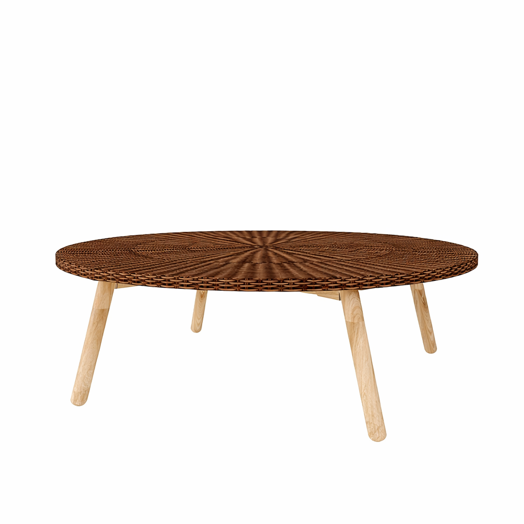COFFEE TABLE WITH GLASS TOP (AHO/016/011)