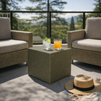 CLOSED SIDE TABLE WITH GLASS TOP (AHO/009/014)