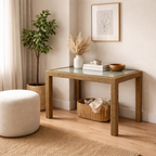 COFFEE TABLE WITH GLASS TOP (AHO/032/006)