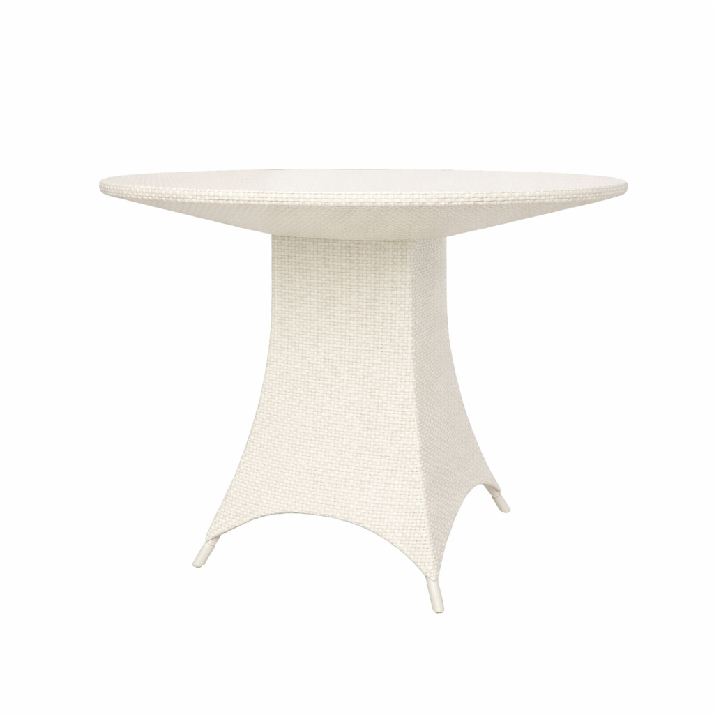 DINING TABLE 100 CM ROUND WITH GLASS TOP (AHO/001/004)