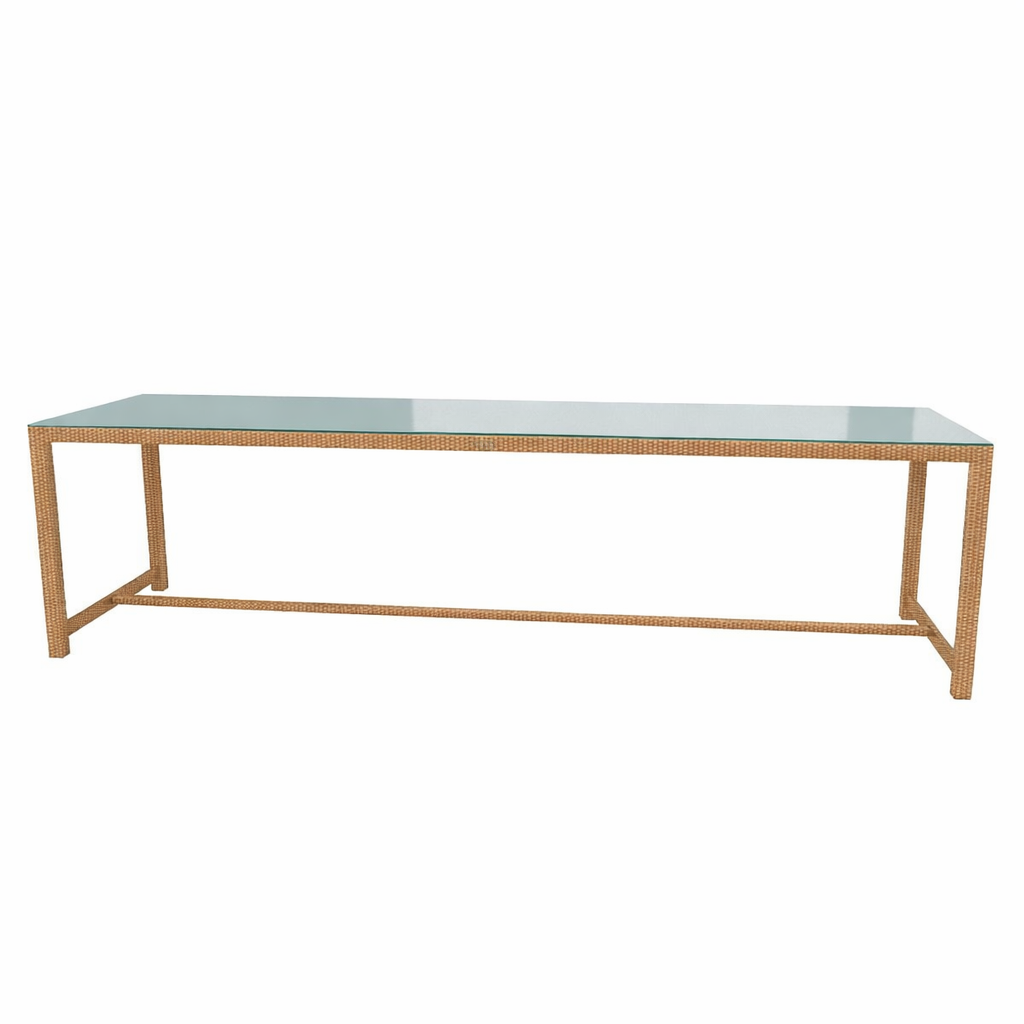DINING TABLE WITH GLASS TOP (AHO/004/003)