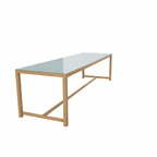 DINING TABLE WITH GLASS TOP (AHO/004/003)