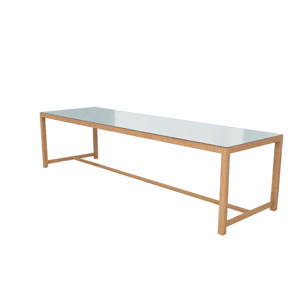 DINING TABLE WITH GLASS TOP (AHO/004/003)