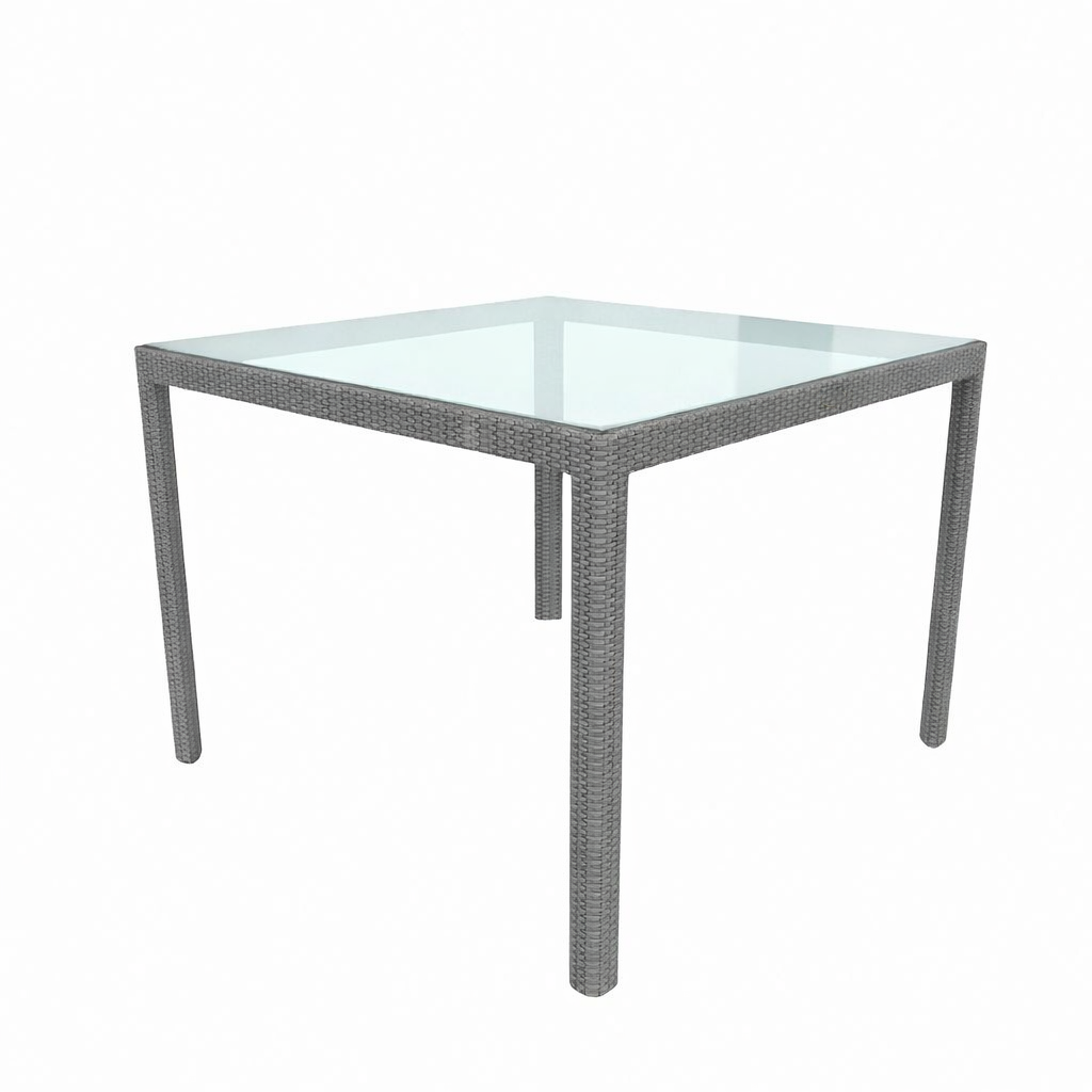 DINING TABLE WITH GLASS TOP (AHO/005/003)