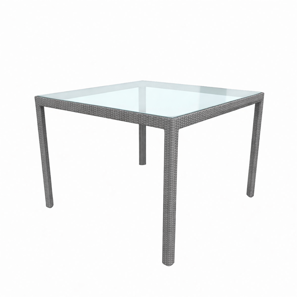 DINING TABLE WITH GLASS TOP (AHO/005/003)