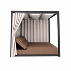 DOUBLE SUN BED CURTAINS WITH CUSHION (AHO/019/002)