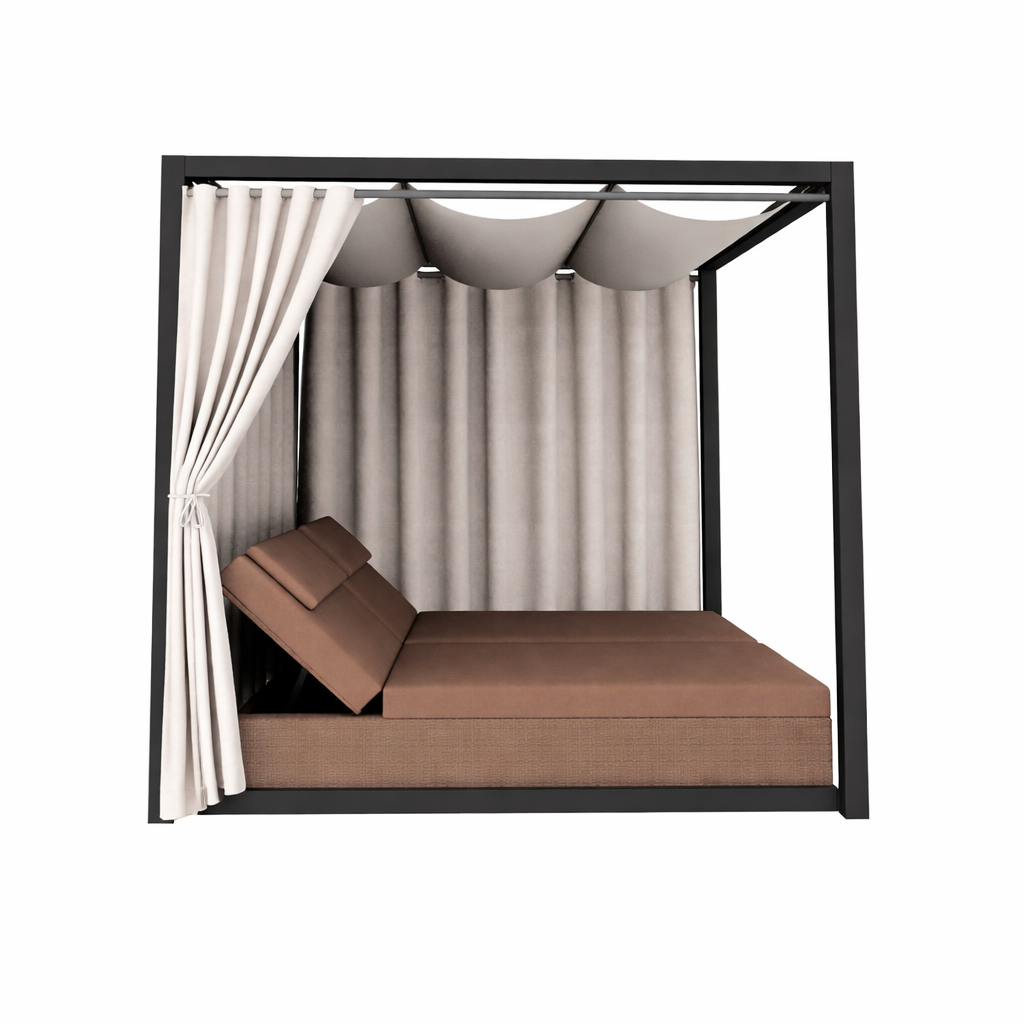 DOUBLE SUN BED CURTAINS WITH CUSHION (AHO/019/002)