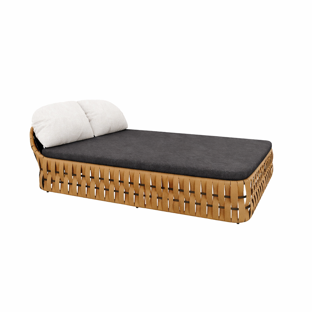 DOUBLE SUNLOUNGER WITH CUSHION (AHO/058/009)