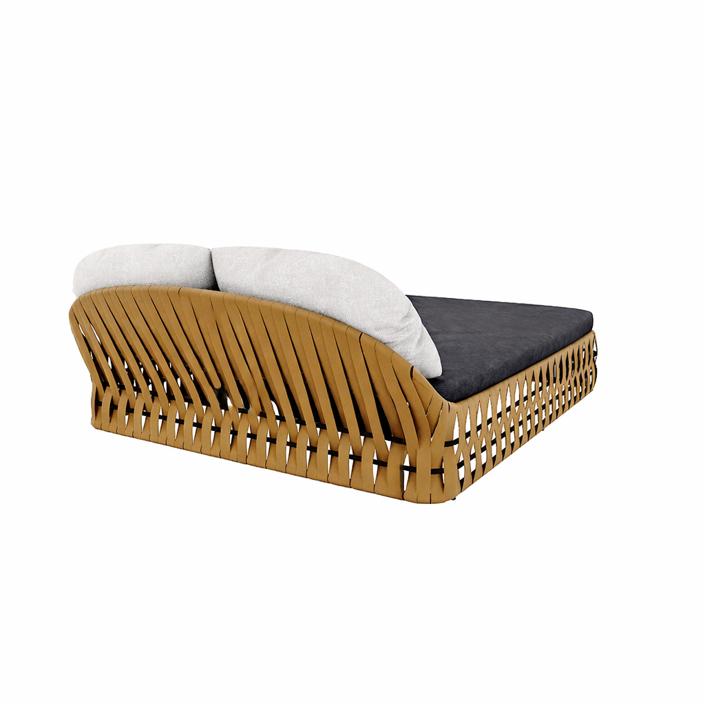 DOUBLE SUNLOUNGER WITH CUSHION (AHO/058/009)