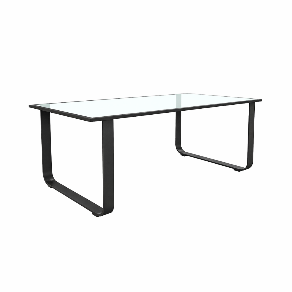 COFFEE TABLE WITH GLASS TOP (AHO/061/011)