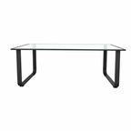 COFFEE TABLE WITH GLASS TOP (AHO/061/011)