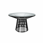 DINING TABLE 120 DIA WITH GLASS TOP (AHO/041/003)