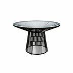 DINING TABLE 120 DIA WITH GLASS TOP (AHO/041/003)