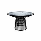 DINING TABLE 120 DIA WITH GLASS TOP (AHO/041/003)