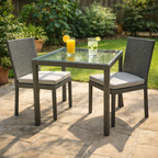 DINING TABLE WITH GLASS TOP (AHO/005/003)