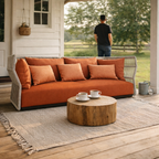THREE SEATER SOFA WITH CUSHION (AHO/057/006)