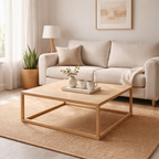 COFFEE TABLE WITH GLASS TOP (AHO/027/014)