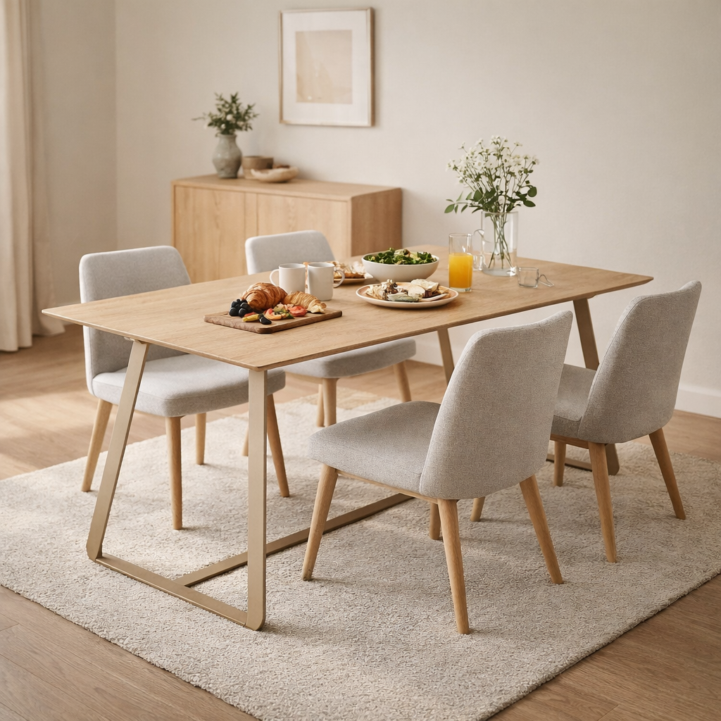 DINING TABLE WITH HPL TOP (AHO/034/006)